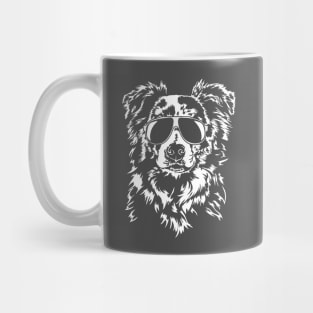 Funny Border Collie with sunglasses Mug